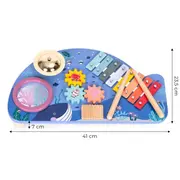 Masuta din lemn cu instrumente muzicale ecotoys tl204013 edeeditl204013
