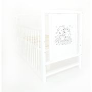 Patut pentru bebelusi, cu laterala culisabila, Bears + Saltea Cocos EKDps41874