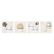 Pompa de san si colector de lapte, Lionelo, Milky 2 in 1, Volum 60 ml, Forma anatomica, Compataibila cu utilizarea cu sutien, Fara bisfenol A, Portabila, Alb BYNLOC-MILKY_2IN1