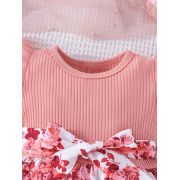 Rochita roz pudra cu imprimeu floral mbtu126-r2
