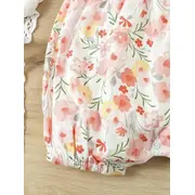 Salopeta alba cu floricele roz pudra mdtu136-r2