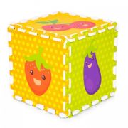 Salteluta de joaca pentru copii 86 x 86 x 1 cm iplay 0393 - fructe si legume edeedi0393