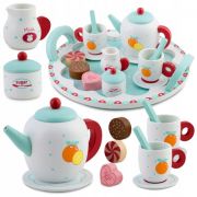 Set din lemn pentru servit ceaiul ricokids rk-869 - turcoaz edeedi786901