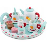Set din lemn pentru servit ceaiul ricokids rk-869 - turcoaz edeedi786901