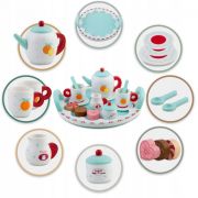 Set din lemn pentru servit ceaiul ricokids rk-869 - turcoaz edeedi786901
