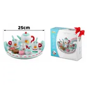 Set din lemn pentru servit ceaiul ricokids rk-869 - turcoaz edeedi786901