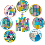 Set educational cu blocuri din lemn, 100 bucati, ricokids rk-871 edeedi787100