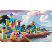 Set educational cu blocuri din lemn, 100 bucati, ricokids rk-871 edeedi787100