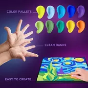 Set pictura cu argila usoara, 29*29 cm - Little Prince Night KRTOK20021