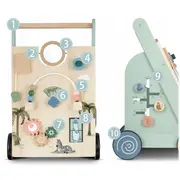 Antemergator educational din lemn cu diverse activitati, 33 x 33 x 50 cm, nukido nk-857 edeedi785700