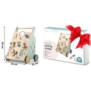 Antemergator educational din lemn cu diverse activitati, 33 x 33 x 50 cm, nukido nk-857 edeedi785700