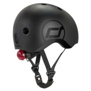 Casca De Protectie Pentru Copii, Sistem De Reglare Magnetic Cu Led, Xxs-s, 45-51 Cm, 1 An+, Black, Scoot  Ride Pjb047