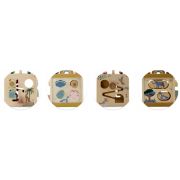 Cub educational din lemn cu diverse activitati, 15.5 x 17 cm, nukido nk-861 edeedi786100