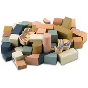 Set educational cu blocuri din lemn, 70 bucati, nukido nk-858 edeedi785800