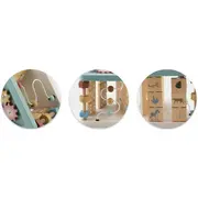 Triunghi educational din lemn cu diverse activitati, 18.5 x 17 cm, nukido nk-860 edeedi786000