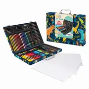 HAPPI HOBBI ART CASE SET DE DESEN DELUXE CU 100 DE ACCESORII DINOZAUR VIV1038-82059