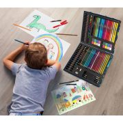 HAPPI HOBBI ART CASE SET DE DESEN DELUXE CU 100 DE ACCESORII DINOZAUR VIV1038-82059