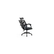 Scaun birou mesh OFF434, ergonomic, rabatabil, cu tetiera, respirabil,100 kg DRM10578