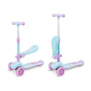 Trotineta Copii Cu Sezut, Transformabila 2in1, Pliabila, Cu Lumini Led, Rimba Unicorn, 1-5 Ani, Pana La 50 Kg, Kidwell Pjbhubarim01a1