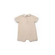 Salopeta cu guler TeddyBear, BabyCosy, 100% bumbac organic (Marime: 3-6 Luni) JEMBC-CSYM7105-3