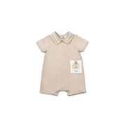 Salopeta cu guler TeddyBear, BabyCosy, 100% bumbac organic (Marime: 3-6 Luni) JEMBC-CSYM7105-3