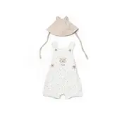 Salopeta cu palariuta TeddyBear, BabyCosy, 100% bumbac organic (Marime: 18-24 Luni) JEMBC-CSYM7106-18