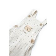 Salopeta cu palariuta TeddyBear, BabyCosy, 100% bumbac organic (Marime: 9-12 luni) JEMBC-CSYM7106-9