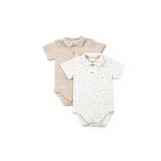 Set 2 body-uri cu guler TeddyBear, BabyCosy, 100% bumbac (Marime: 3-6 Luni) JEMBC-CSYM7100-3