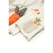Set 3 piese: body, pantalon si vesta Rabbit, 100% bumbac organic, BabyCosy (Marime: 9-12 luni) JEMBC-CSY2018-9