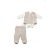 Set 3 piese: body, pantaloni si vestuta TeddyBear, BabyCosy, 100% bumbac (Marime: 9-12 luni) JEMBC-CSY8115-9