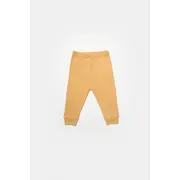 Set 3 piese:bluza, pantaloni si caciulita Bamboo, maro, BabyCosy, 50% bumbac+50%bambus (Marime: 3-6 Luni) JEMBC-CSYB9003-3