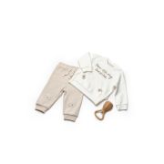 Set bluzita si pantaloni TeddyBear, 100%bumbac organic, BabyCosy (Marime: 6-9 luni) JEMBC-CSY8112-6
