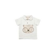 Set tricou, salopeta si sapca TeddyBear, 100% bumbac organic, BabyCosy (Marime: 18-24 Luni) JEMBC-CSYM7102-18