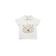 Set tricou, salopeta si sapca TeddyBear, 100% bumbac organic, BabyCosy (Marime: 18-24 Luni) JEMBC-CSYM7102-18
