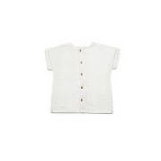 Set tricou ecru cu pantaloni scurti TeddyBear, 100% bumbac organic, BabyCosy (Marime: 9-12 luni) JEMBC-CSYM7104-9