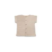 Set tricou maro cu pantaloni scurti TeddyBear, 100% bumbac organic, BabyCosy (Marime: 18-24 Luni) JEMBC-CSYM7103-18