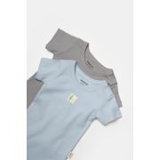 Set 2 body Bamboo, blue, BabyCosy, 50% bumbac+50%bambus (Marime: 3-6 Luni) JEMBC-CSYB9017-3