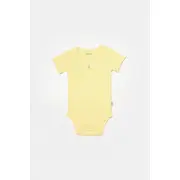 Set 2 body Bamboo, galben, BabyCosy, 50% bumbac+50%bambus (Marime: 18-24 Luni) JEMBC-CSYB9016-18