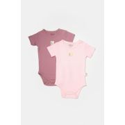 Set 2 body Bamboo,roz, BabyCosy, 50% bumbac+50%bambus (Marime: 3-6 Luni) JEMBC-CSYB9015-3