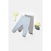 Set 2 pantaloni Bamboo, blue, BabyCosy, 50%bumbac+50% bambus (Marime: 3-6 Luni) JEMBC-CSYB9029-3