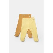 Set 2 pantaloni Bamboo, galben, BabyCosy, 50%bumbac+50% bambus (Marime: 3-6 Luni) JEMBC-CSYB9028-3