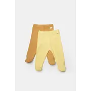 Set 2 pantaloni Bamboo, galben, BabyCosy, 50%bumbac+50% bambus (Marime: 6-9 luni) JEMBC-CSYB9028-6