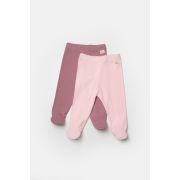 Set 2 pantaloni Bamboo, roz, BabyCosy, 50%bumbac+50% bambus (Marime: 6-9 luni) JEMBC-CSYB9027-6