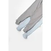 Set 2 salopete lungi Bamboo, blue, BabyCosy, 50%bumbac+50% bambus (Marime: 3-6 Luni) JEMBC-CSYB9035-3