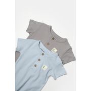 Set 2 salopete scurte Bamboo, blue, BabyCosy, 50%bumbac+50% bambus (Marime: 18-24 Luni) JEMBC-CSYB9038-18