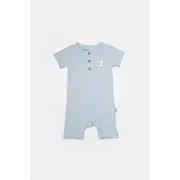 Set 2 salopete scurte Bamboo, blue, BabyCosy, 50%bumbac+50% bambus (Marime: 9-12 luni) JEMBC-CSYB9038-9