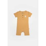 Set 2 salopete scurte Bamboo, galben, BabyCosy, 50%bumbac+50% bambus (Marime: 6-9 luni) JEMBC-CSYB9037-6