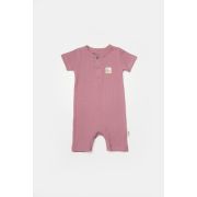 Set 2 salopete scurte Bamboo, roz, BabyCosy, 50%bumbac+50% bambus (Marime: 3-6 Luni) JEMBC-CSYB9036-3