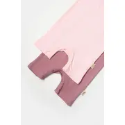 Set 2 salopete scurte Bamboo, roz, BabyCosy, 50%bumbac+50% bambus (Marime: 9-12 luni) JEMBC-CSYB9036-9