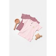 Set 2 tricouri Bamboo,roz, BabyCosy, 50% bumbac+50%bambus (Marime: 3-6 Luni) JEMBC-CSYB9021-3